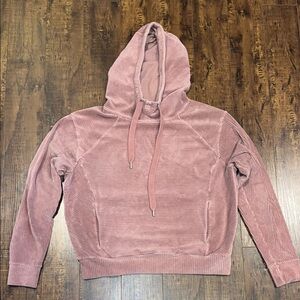 Zella Pink Corduroy Hoodie Size M